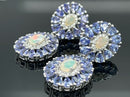 OHRSTECKER AUS 925/- SILBER RHOD. MIT TANSANIT, ÄTHIOP.OPAL & ZIRKON