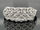 RING AUS 925/- SILBER RHODINIERT MIT DIAMANTEN (GES. CA. 0,09 ct.)