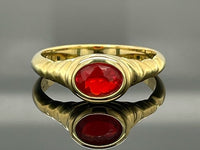 RING AUS 925/- SILBER VERGOLDET MIT CHERRYOPAL ( CA. 0,40 ct.)