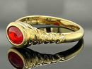 RING AUS 925/- SILBER VERGOLDET MIT CHERRYOPAL ( CA. 0,40 ct.)
