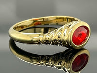 RING AUS 925/- SILBER VERGOLDET MIT CHERRYOPAL ( CA. 0,40 ct.)