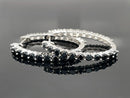 WENDECREOLEN AUS 925/- SILBER RHODINIERT MIT SPINELL & ZIRKON ( GES.CA. 6,06 ct.)