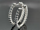 WENDECREOLEN AUS 925/- SILBER RHODINIERT MIT SPINELL & ZIRKON ( GES.CA. 6,06 ct.)