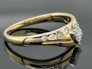 RING AUS 375/- GELBGOLD MIT DIAMANTEN (GES. CA. 0,25 ct.)