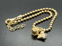ARMBAND "RUF DEINEN ENGEL" AUS 925/-SILBER GELBVERGOLDET