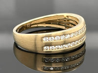 RING AUS 585/- GELBGOLD MIT BRILLANTEN LR (ges.ca. 0,50 ct.)