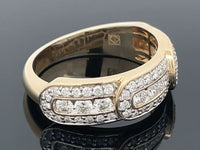 RING GR. 17 (54) AUS 585/- GELBGOLD mit Brillanten