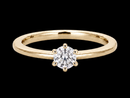 SOLITÄR RING GR. 16 (CA.50) AUS 585/- GELBGOLD mit Brillant (ca. 0,25 ct.)