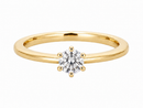 SOLITÄR RING GR. 16 (CA.50) AUS 585/- GELBGOLD mit Brillant (ca. 0,25 ct.)