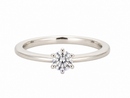 SOLITÄR RING GR. 16 (CA.50) AUS 585/- WEIßGOLD mit Brillant (ca. 0,26 ct.)