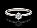 SOLITÄR RING GR. 16 (CA.50) AUS 585/- WEIßGOLD mit Brillant (ca. 0,26 ct.)