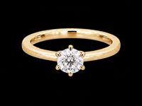 SOLITÄR RING GR. 17 ( CA.53) AUS 585/- GELBGOLD mit Brillant (ca. 0,51 ct.)