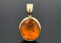 ANHÄNGER AUS 585/- GELBGOLD mit Feueropal (ca. 4,68 ct.)