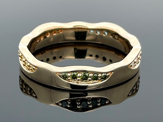 RING AUS 585/- GELBGOLD mit Multi Brillanten beh. (ca. 0,380 ct.)