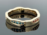 RING AUS 585/- GELBGOLD mit Multi Brillanten beh. (ca. 0,380 ct.)