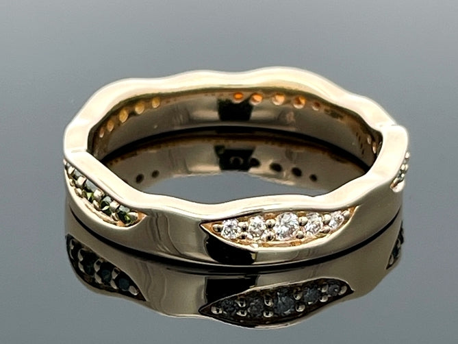 RING AUS 585/- GELBGOLD mit Multi Brillanten beh. (ca. 0,380 ct.)