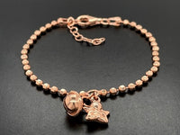 ARMBAND "RUF DEINEN ENGEL" AUS 925/-SILBER ROSÈVERGOLDET