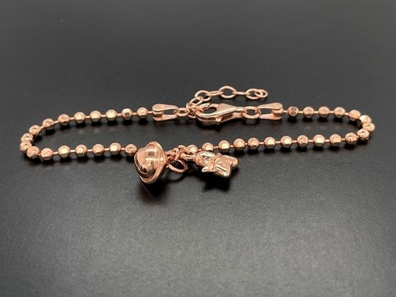 ARMBAND "RUF DEINEN ENGEL" AUS 925/-SILBER ROSÈVERGOLDET