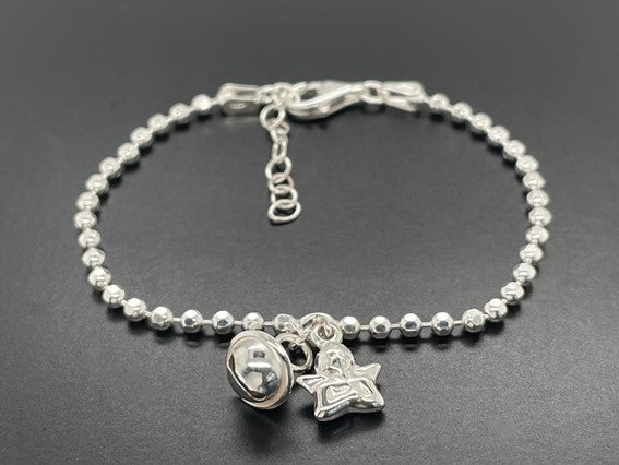 ARMBAND "RUF DEINEN ENGEL" AUS 925/-SILBERWEIß