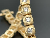 ARMBAND AUS 585/- GELBGOLD MIT BRILLANTEN LR ( GES. CA. 1,65 ct.)