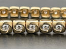 ARMBAND AUS 585/- GELBGOLD MIT BRILLANTEN LR ( GES. CA. 1,65 ct.)