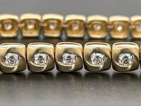 ARMBAND AUS 585/- GELBGOLD MIT BRILLANTEN LR ( GES. CA. 1,65 ct.)