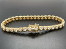 ARMBAND AUS 585/- GELBGOLD MIT BRILLANTEN LR ( GES. CA. 1,65 ct.)