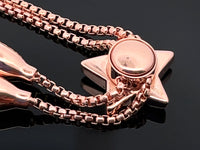 SLIDER Y-COLLIER 925/- SILBER ROSÈVERGOLDET MIT ZIRKONIA