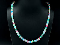 COLLIER 925/- SILBER VERGOLDET MIT MULTI KRISTALLOPAL BEH.