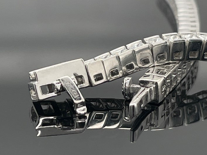 ARMBAND AUS 750/- WEIßGOLD MIT DIAMANTEN WSI (ges.ca. 4,427 ct.)