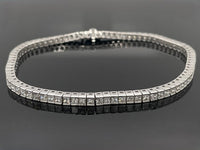 ARMBAND AUS 750/- WEIßGOLD MIT DIAMANTEN WSI (ges.ca. 4,427 ct.)