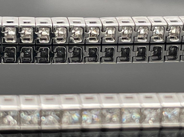 ARMBAND AUS 750/- WEIßGOLD MIT DIAMANTEN WSI (ges.ca. 4,427 ct.)