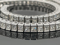 ARMBAND AUS 750/- WEIßGOLD MIT DIAMANTEN WSI (ges.ca. 4,427 ct.)