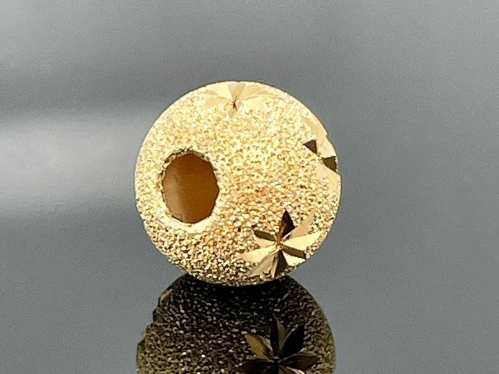 KUGELGLEITER AUS 925/- SILBER VERGOLDET STERNDIAMANTIERT