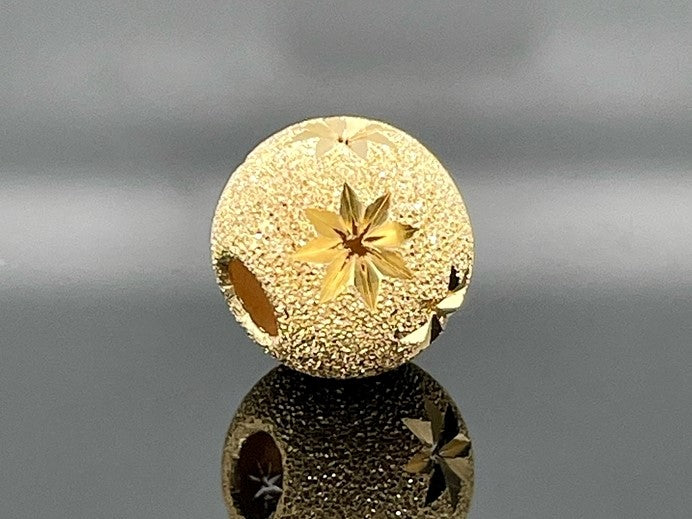 KUGELGLEITER AUS 925/- SILBER VERGOLDET STERNDIAMANTIERT