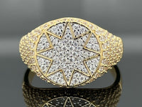 RING AUS 925/- SILBER VERGOLDET MIT ZIRKONIA
