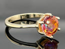 RING GR. 17 (CA.53) AUS 375/- GELBGOLD MIT TOPAS BEH.