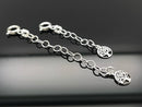 2-ER SET VERLÄNGERUNGSKETTCHEN AUS 925/- SILBER RHODINIERT