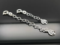2-ER SET VERLÄNGERUNGSKETTCHEN AUS 925/- SILBER RHODINIERT