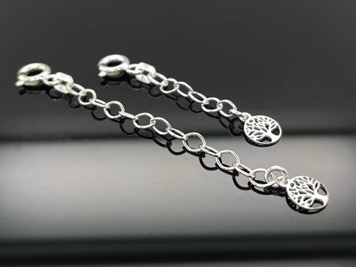 2-ER SET VERLÄNGERUNGSKETTCHEN AUS 925/- SILBER RHODINIERT