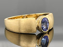 RING AUS 925/- SILBER VERGOLDET MIT TANSANIT