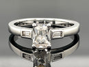 RING AUS 925/- SILBER RHODINIERT MIT ZIRKON (ges.ca. 1,59 ct.)
