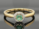 RING AUS 925/- SILBER VERGOLDET MIT SAMBIA SMARAGD & ZIRKON