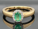 RING AUS 925/- SILBER VERGOLDET MIT SAMBIA SMARAGD