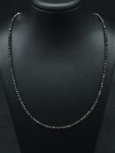 COLLIER 375/- GELBGOLD MIT DIAMANTEN BEH. SCHWARZ