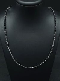 COLLIER 375/- GELBGOLD MIT DIAMANTEN BEH. SCHWARZ