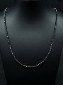 COLLIER 585/- GELBGOLD MIT DIAMANTEN BEH. SCHWARZ