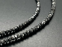 COLLIER 375/- GELBGOLD MIT DIAMANTEN BEH. SCHWARZ
