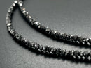 COLLIER 375/- GELBGOLD MIT DIAMANTEN BEH. SCHWARZ