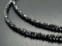COLLIER 375/- GELBGOLD MIT DIAMANTEN BEH. SCHWARZ